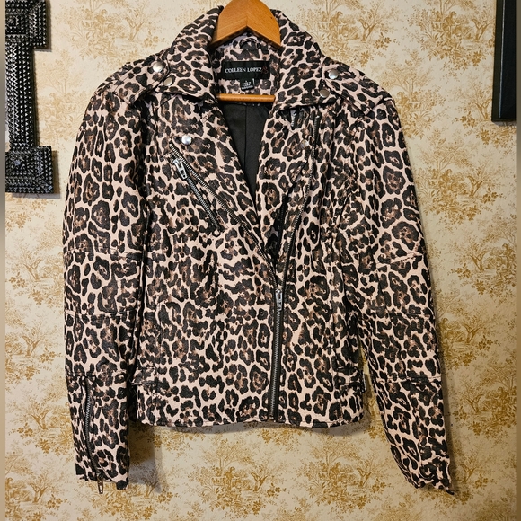 Colleen Lopez Jackets & Blazers - Colleen Lopez Small Faux Leather Moto Jacket